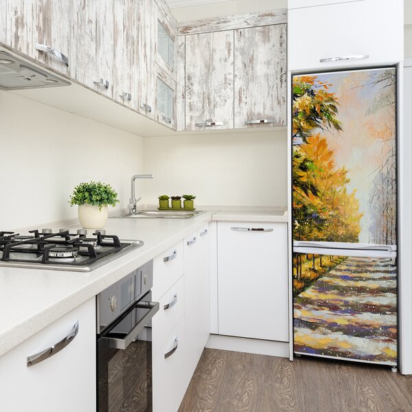 Nálepka tapeta na ledničku Zima a podzim FridgeStick-70x190-f-26973667