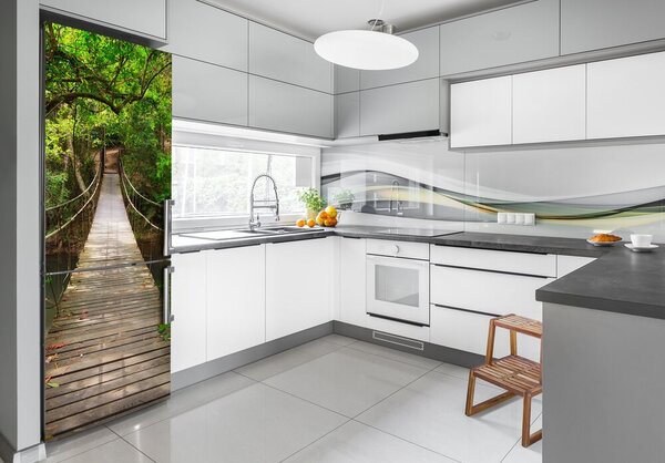 Nálepka fototapeta na ledničku Visací most FridgeStick-70x190-f-28720020