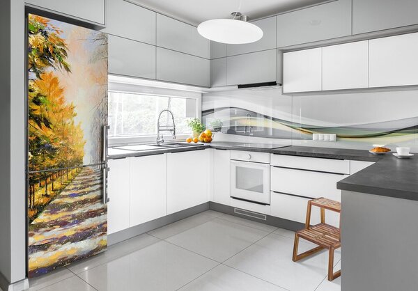 Nálepka tapeta na ledničku Zima a podzim FridgeStick-70x190-f-26973667