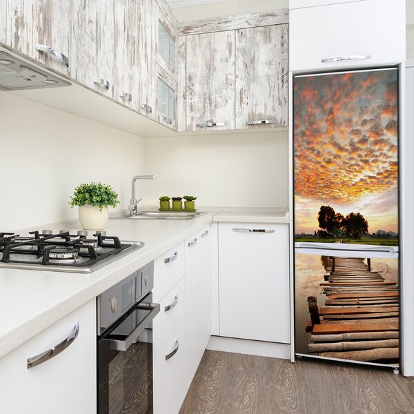 Nálepka tapeta na ledničku Dřevěný most FridgeStick-70x190-f-30319100