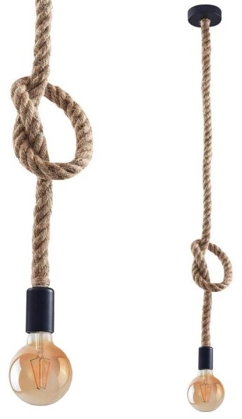 LED Lustr na lanku ROPE 1xE27/8W/230V