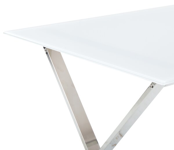 Jídelní stůl ATTICA Bílá 120 cm 70 cm Bezpečnostní sklo