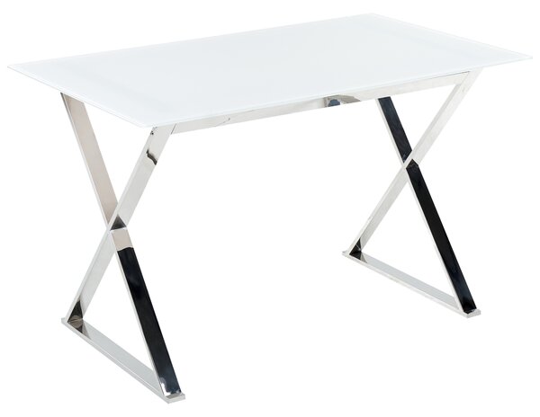 Jídelní stůl ATTICA Bílá 120 cm 70 cm Bezpečnostní sklo