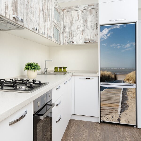 Nálepka tapeta na ledničku Stezka na pláž FridgeStick-70x190-f-31531037