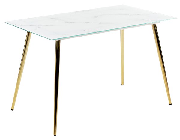 Jídelní stůl MULGA Mramor/Zlatá 120 cm 70 cm Bezpečnostní sklo