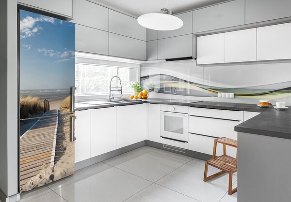 Nálepka tapeta na ledničku Stezka na pláž FridgeStick-70x190-f-31531037