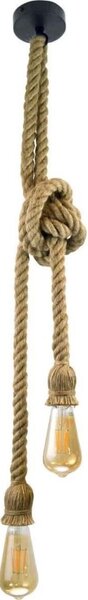 LED Lustr na lanku ROPE 2xE27/10W/230V