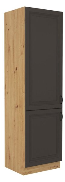 Vysoká kuchyňská skříňka Retroline 60 LO-210 2F, Barva: dub artisan + grafit 5903211465871