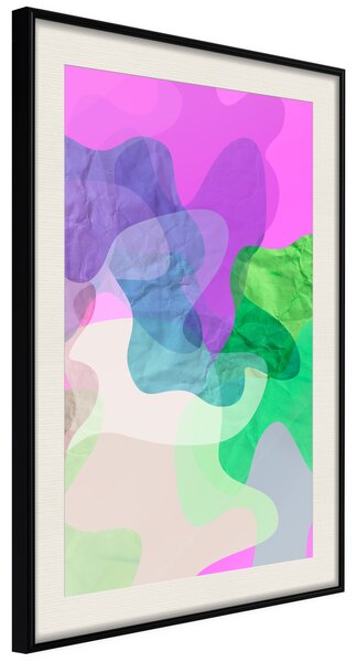 Artgeist Colourful Camouflage (Pink) Velikosti (šířkaxvýška): 40x60, Finální vzhled: Černý rám s paspartou