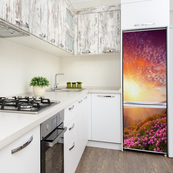 Nálepka tapeta na ledničku Jaro v horách FridgeStick-70x190-f-33979561