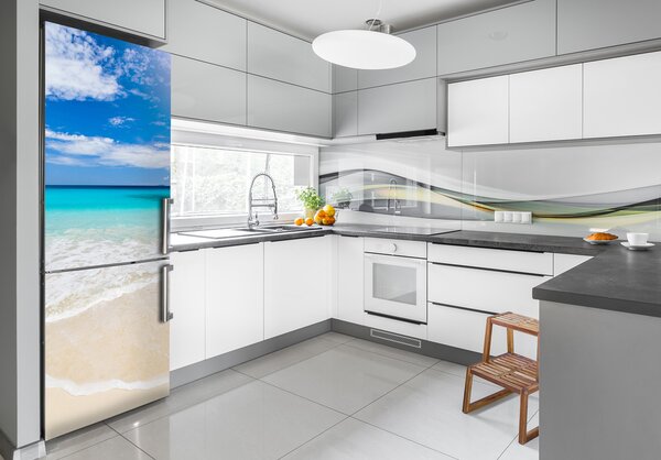Nálepka tapeta na ledničku Tropická pláž FridgeStick-70x190-f-32914566