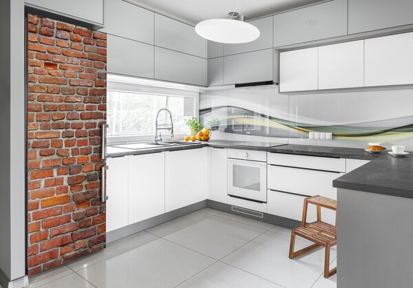 Nálepka tapeta na ledničku Zděná zeď FridgeStick-70x190-f-33247494