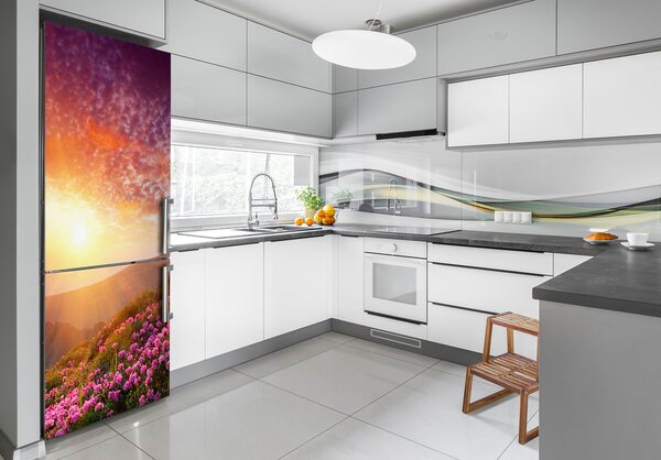 Nálepka tapeta na ledničku Jaro v horách FridgeStick-70x190-f-33979561