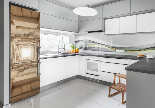 Nálepka tapeta na ledničku Barevný textil FridgeStick-70x190-f-33419074