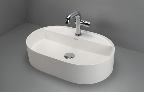 Deante Silia, granitové umyvadlo na desku 550x350x125mm, bílá matná, DEA-CQS_AU6B