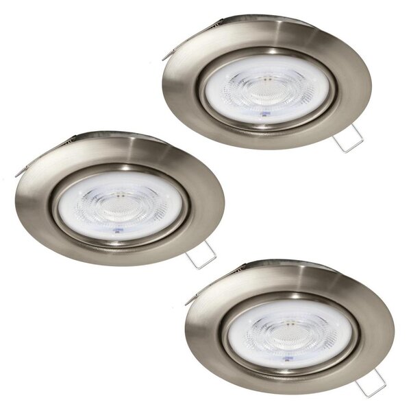 Eglo 901757 - SADA 3x LED Podhledové svítidlo FAVAZZINA 1xGU10/4W/230V chrom