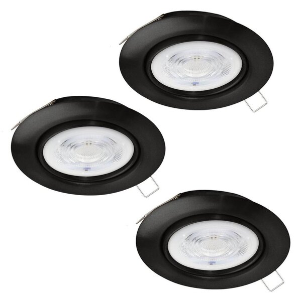 Eglo 901755 - SADA 3x LED Podhledové svítidlo FAVAZZINA 1xGU10/4W/230V černá
