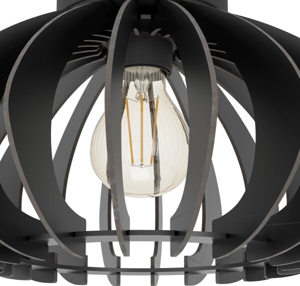 Eglo 900999 - Stropní svítidlo COSSANO 1xE27/40W/230V pr. 38 cm černá