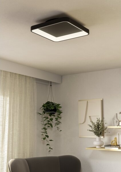 Eglo 901252 - LED Stmívatené stropní svítidlo LORETELLO LED/12W/230V černá + DO