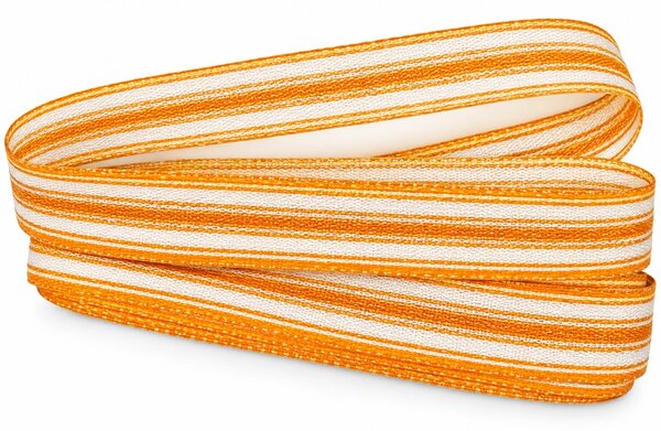 Stuha pruhovaná Color Stripes ORANGE oranžová 15mm x 2m (5,- Kč/m)