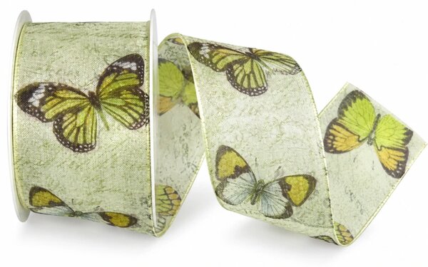 Stuha organzová WHISPER FLIGHT GREEN 40mm x 2m (12,- Kč/m)