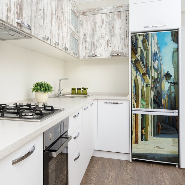 Tapeta nálepka na ledničku Ulice Barcelony FridgeStick-70x190-f-37560792