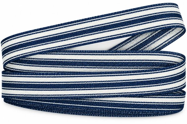 Stuha pruhovaná Color Stripes NAVY BLUE tmavě modrá 15mm x 2m (5,- Kč/m)