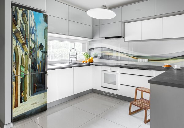 Tapeta nálepka na ledničku Ulice Barcelony FridgeStick-70x190-f-37560792