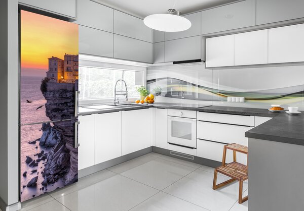 Nálepka tapeta na ledničku Domy na útesu FridgeStick-70x190-f-36676193