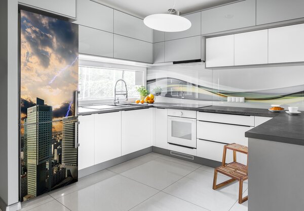 Tapeta na ledničku Bouře nad Varšavou FridgeStick-70x190-f-41880517