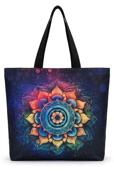 Velká nepromokavá taška „Galaktická Mandala“ – 46x41 cm