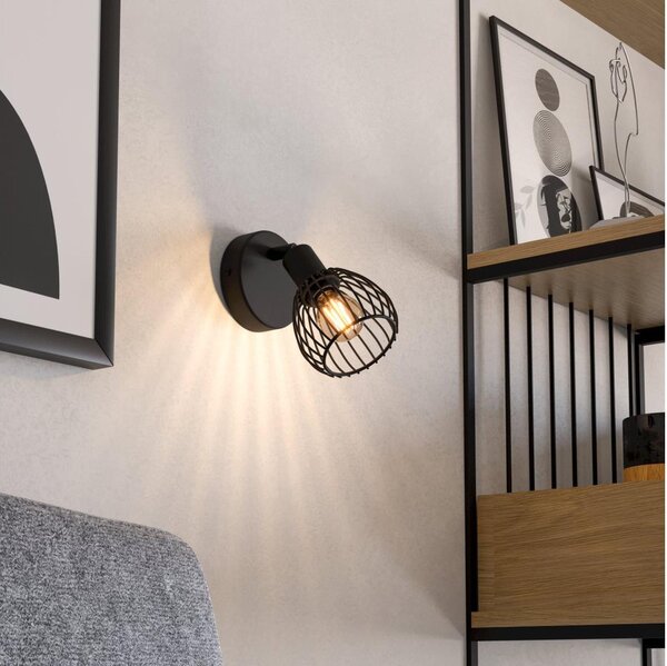 Eglo 901038 - Nástěnné svítidlo SONNINO 1xE14/40W/230V černá