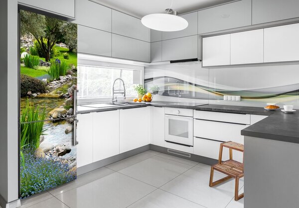 Nálepka tapeta na ledničku Asijská zahrada FridgeStick-70x190-f-42438525