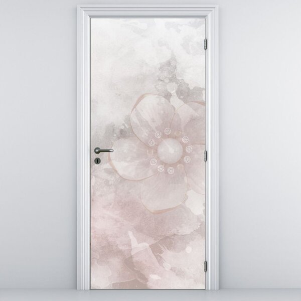 Fototapeta na dveře - Růžové květy (95x205cm)