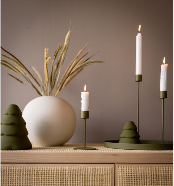 COOEE Design Svícen Candlestick Olive - 21 cm CED322