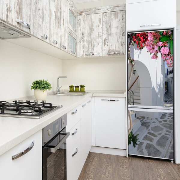Samolepící nálepka na ledničku Řecká vesnice FridgeStick-70x190-f-43301009