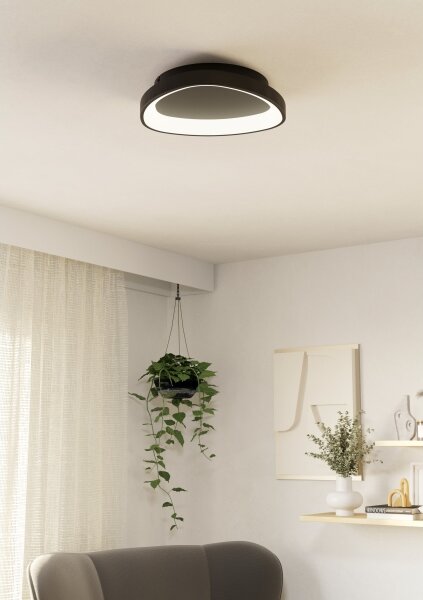Eglo 901584 - LED Stmívatelné stropní svítidlo LORETELLO LED/12W/230V černá + DO