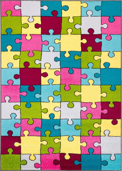Koberec Agnella Funky Top Super Puzzle žltý
