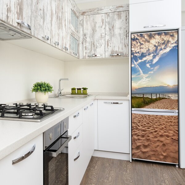 Nálepka tapeta na ledničku Stezka na pláž FridgeStick-70x190-f-44498296