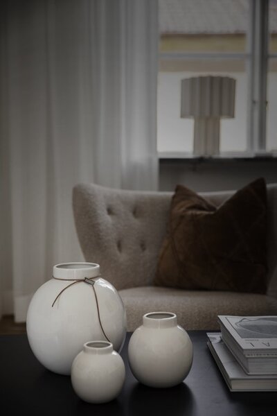 Kameninová váza ERNST White Gloss - 13 cm EF434