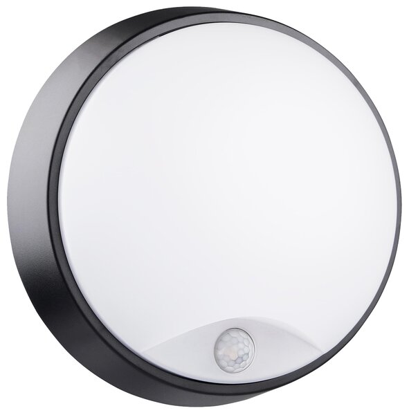 CEN OSTONS-1421540 LED SVÍTIDLO OASI TONDA ČERNÉ SENSOR 14W 4000K 1055Lm 120d IP54 - CENTURY