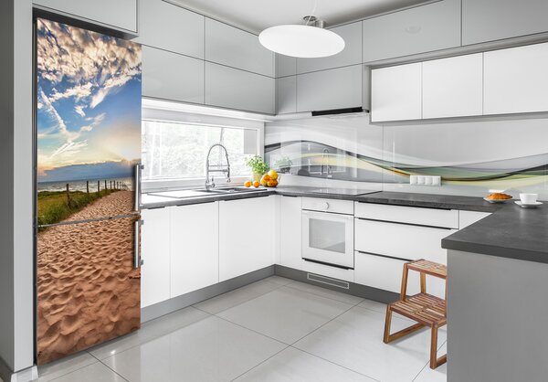 Nálepka tapeta na ledničku Stezka na pláž FridgeStick-70x190-f-44498296