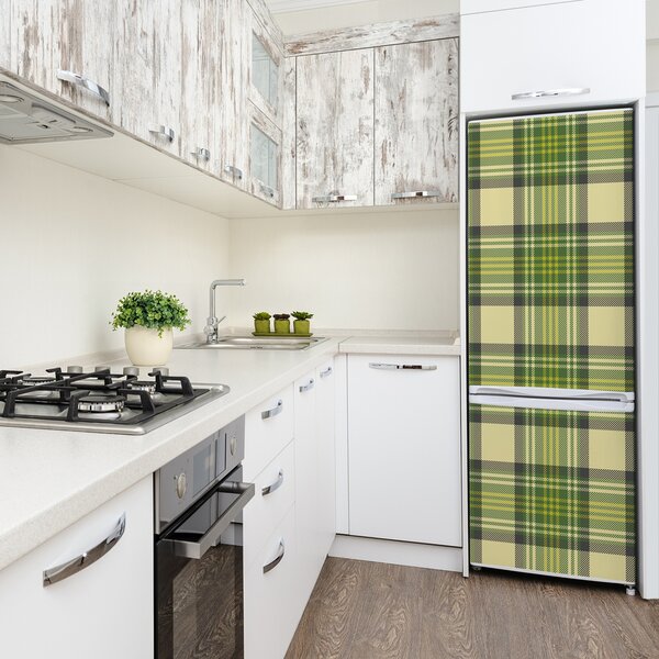 Nálepka tapeta na ledničku Zelená mříž FridgeStick-70x190-f-46310061