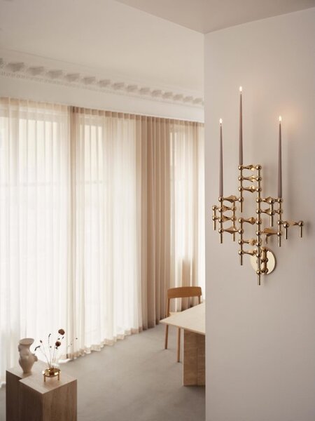 Nástěnný držák na svícen STOFF Nagel - Brass SN156