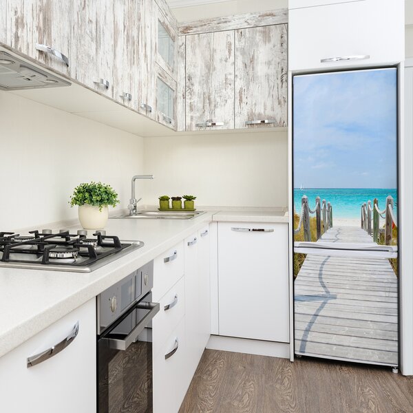 Nálepka tapeta na ledničku Stezka na pláž FridgeStick-70x190-f-45039628