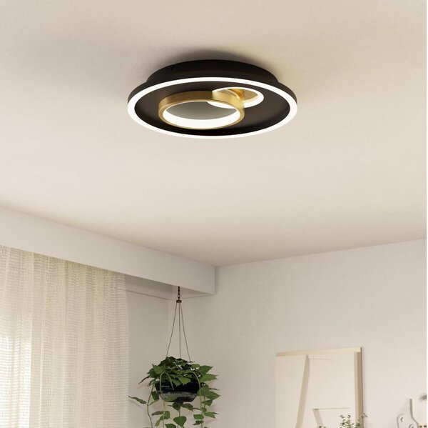 Eglo 901244 - LED Stropní svítidlo TIRIOLO LED/14W/230V+LED/8,5W černá/zlatá