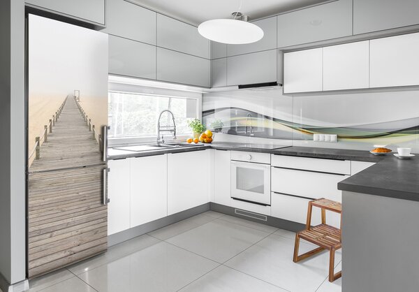 Nálepka tapeta na ledničku Stezka na pláži FridgeStick-70x190-f-47540889