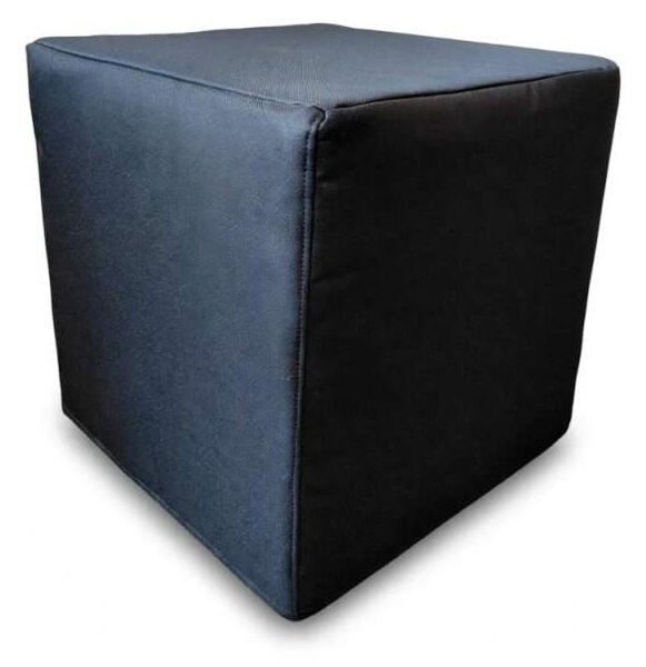 Sedací kostka černá 40 cm s pevným blokem VÝPRODEJ