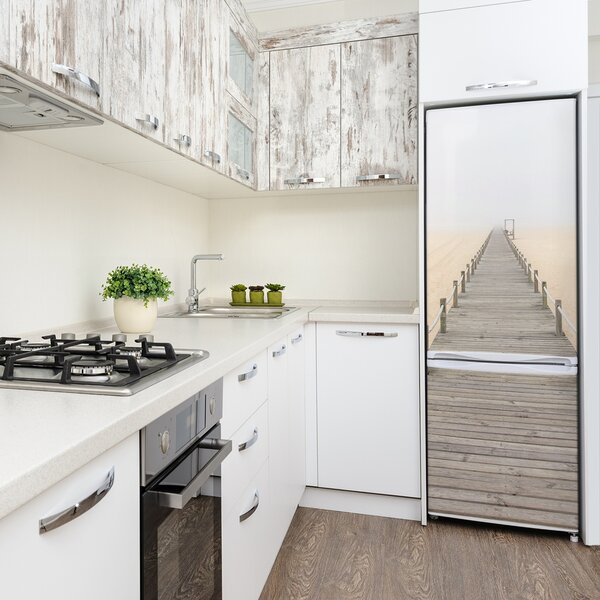 Nálepka tapeta na ledničku Stezka na pláži FridgeStick-70x190-f-47540889