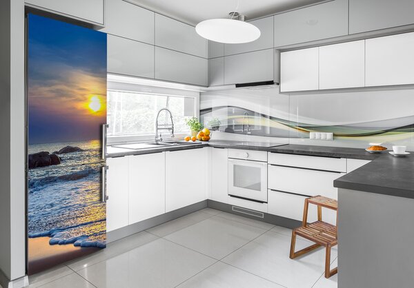 Nálepka na ledničku Západ slunce pláž FridgeStick-70x190-f-47734929